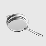 THANKFUL Chef's Steel Good Pot Series - 24cm Stainless Steel Frying Pan Set (with detachable handle), , large
