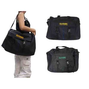 ~雪黛屋~BASDON 旅行購物包台灣製附長背帶男女適底部二組加大容量BSN003