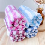 [Kaimei Cotton Industry] 6 into the group, random and excellent, MIT made in Taiwan, 26 taels of untwisted yarn straight striped towels, 4 colors, , large