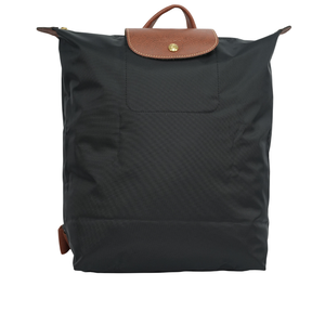 LONGCHAMP Le Pliage Original M 再生帆布中型折疊後背包/黑色