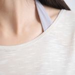 YOGA FLOW Back Tie Tshirt - 短袖美背綁帶開叉兩穿罩衫 - 蕎麥, , large