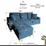 【Hampton 漢汀堡】韋森特防潑水布面L型沙發-石頭灰, , large