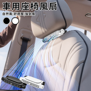  ENNE USB Plug-in Cooling Three-Stage Car Seat Fan/White (Electric Fan/Car Fan/Car Fan/Portable Fan/Turbine Fan) (S0040-W)