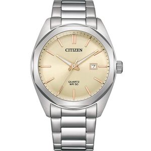 CITIZEN 星辰 限量 紳士日期手錶 送禮-銀x香檳金/41mm BI5110-54B