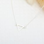 【Angel & Me】Simple Triangle s925 sterling silver necklace Birthday gift, , large