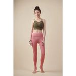 YOGA FLOW Venus Bra - 性感撞色網紗短版上衣 - 深茶綠 Jungle Green, , large