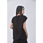 (S) emery rose質感黑色短袖上衣二手衣, , large