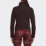 Adidas W HTR JKT 女 外套 運動 訓練 休閒 保暖 防風 立領 合身 短版 酒紅 [CZ8999], , large