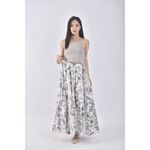 (M) js new york質感花紋白色長裙二手衣, , large