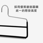 【德國MAWA】德國原裝進口 無痕止滑 多功能雙排褲架33cm 20入/黑, , large