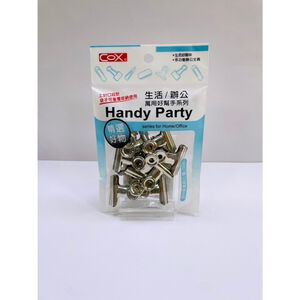 COX三燕 30mm鍍鎳鐵圓票夾 HD-030