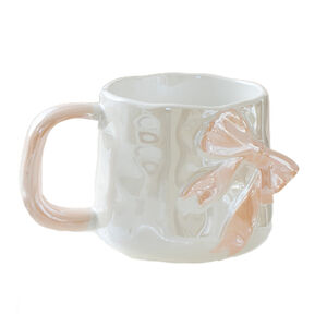 蝴蝶結馬克杯-珍珠白