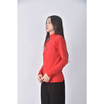 (S) 圓鑽紅色長袖上衣二手衣, , large