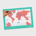 Neon Scratch Map Coral, , large