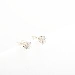 【Angel & Me】六爪 皇冠 5mm 瑞士單鑽鋯石 一對 s925 純銀 防過敏 耳環 耳夾, , large