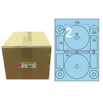 【龍德】LONGDER 三用電腦標籤 A4 光碟專用 內徑 16mm淺藍1000張/箱 LD-8106-B-B(適用雷射、噴墨、影印), , large
