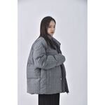 (2XL) pinli格紋灰色外套二手衣, , large