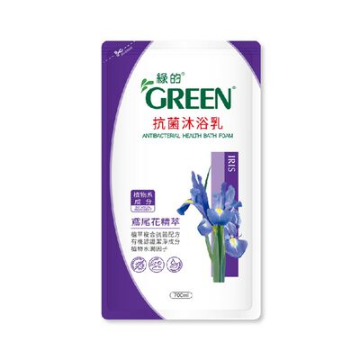 綠的抗菌沐浴乳鳶尾花補充包