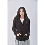(S) net質感棉質連帽黑色外套二手衣, , large
