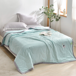 【FOCA】Toby green | Daily Cooling Double Silver Ion Anti-blur Washable Cotton Four Seasons Quilt/Cool Quilt (Large Size 180x220cm)