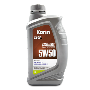 Korin Excellence 5W50 SN fully synthetic motor oil
