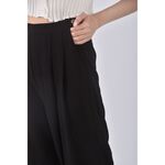 (L) mini closet韓牌高腰寬鬆黑色長褲二手衣, , large
