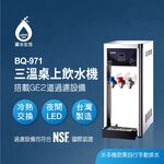 【麗水生活】BOQUN 博群 BQ-971 冰溫熱三溫桌上型飲水機 搭配過濾器GE-2道抑菌抑垢, , large