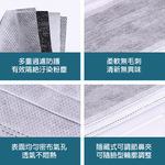 四層活性碳口罩 盒裝(50入) 灰色/黑色含溶噴層 防霧霾 空污 粉塵 乾淨衛生 透氣舒適, , large