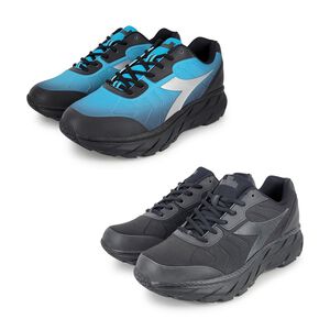 DIADORA迪亞多那 避震慢跑男鞋 男運動鞋 大尺碼 寬楦 反光 透氣 耐用 緩震 穩定 吸震 回彈 止滑 黑藍 黑,  DIADORA迪亞多那 避震慢跑男鞋 男運動鞋 大尺碼 寬楦 反光 透氣 耐用 緩震 穩定 吸震 回彈 止滑 黑藍 黑