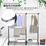 金德恩 GS MALL 台灣製造 彎型萬用吊掛曬衣架 附滾輪 曬衣架 毛巾架 萬用衣架 衣架 吊掛架 大型曬衣架 可調衣架, , large