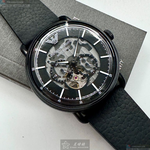[星晴錶業]ARMANI手錶,44mm,AR00050黑色錶面黑錶殼深黑色真皮皮革錶帶款, , large