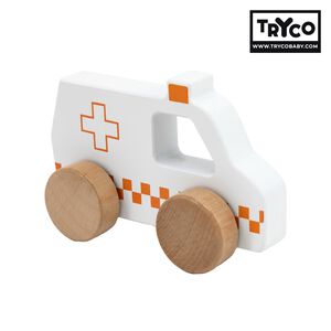 官方直營【Tryco】木質小車-救護車(同款任選購買2個以上出貨)