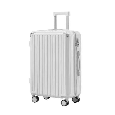 【HJY】鴻嘉源 多功能USB充電行李箱K26-白