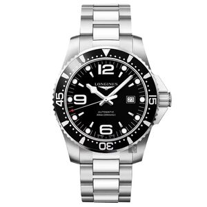 LONGINES浪琴 征服者300米潛水64小時動力儲存機械錶-黑/44mm L38414566