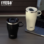 【H&R安室家】TYESO泰碩 推蓋直飲304不鏽鋼馬克杯500ml(H73), , large