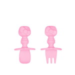 Bumkins 寶寶白金矽膠湯叉組-Kitty, , large