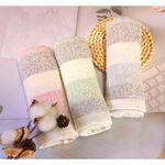 [Kaimei Cotton] Randomly excellent MIT made in Taiwan, exquisite thick horizontal stripes 28 taels thick antibacterial bamboo charcoal towels, , large