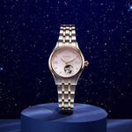CITIZEN 星辰 小鏤空優雅機械女錶-銀x玫瑰金/28.5mm PR1044-87X, , large
