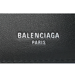 BALENCIAGA 金色燙印紋理牛皮對開護照夾/藍色, , large