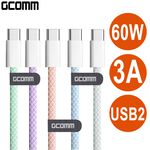GCOMM Type-C to Type-C 60W 3.3A 快充彩色編織數據線, , large