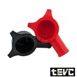 《tevc》BK012 電瓶保護 絕緣保護套 橡膠套 防塵蓋-黑色, 黑, large