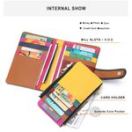 【現貨保固】多功能長夾 可拆式撞色女長夾 手拿包 錢包 真皮長夾 長卡夾包, , large