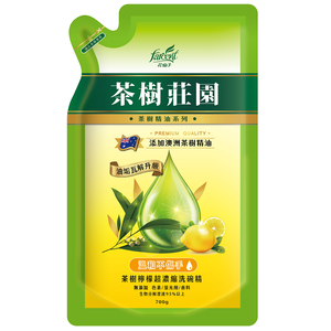 [箱購]茶樹莊園超濃縮洗碗精補充包-茶樹檸檬700g克 x 12袋