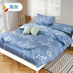 【多利寶寢具】Victoria_柔絲絨雙人加大四件式印花兩用被床包組- 多款任選, , large