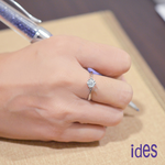 [ides愛蒂思] 日系設計款50分F/VS1頂級3EX車工鑽石戒指結婚戒/優雅六爪, , large