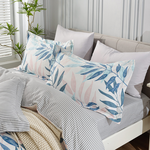 【Betrise】Spring Flowers Bloom | Environmentally friendly printing and dyeing anti-mite and antibacterial 100% combed cotton dual-purpose quilt and bed sheet set - double, , large