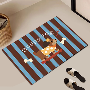 Soft diatomaceous earth water-absorbing non-slip floor mat with color printing