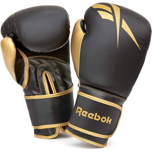 [秉宸] Reebok 拳擊訓練手套 黑金 (共三規格) 散打手套 格斗搏擊 拳套 RSCB-11117GB