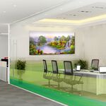 【御畫房】旭日東昇 國家一級畫師手繪油畫60×120cm(VF-117), , large