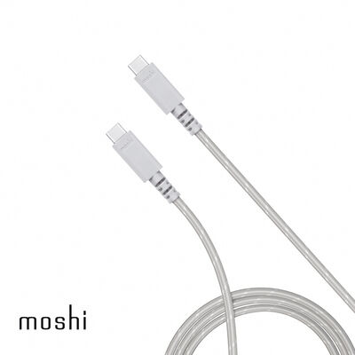 Moshi Integra USB-C to USB-C 240W/480Mbps 充電傳輸編織線 (2m)-鈦灰 2m